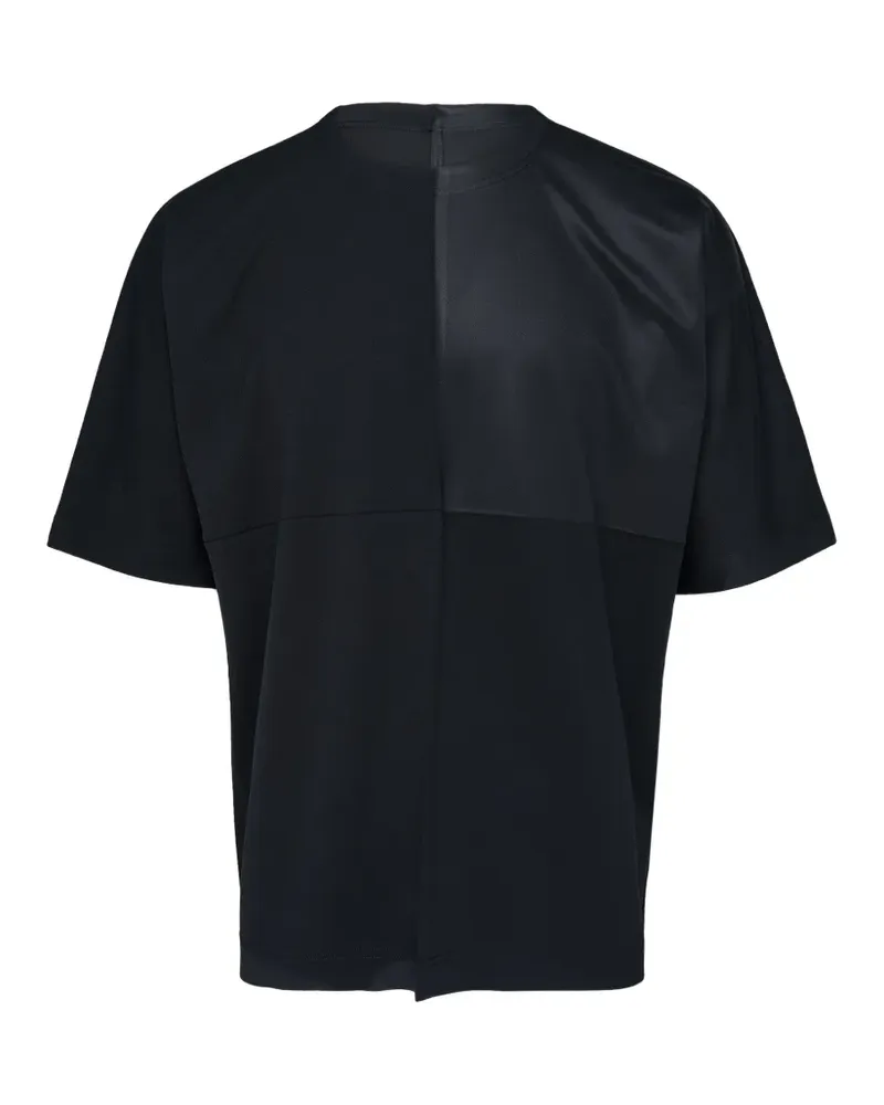 Issey Miyake panelled crew-neck T-shirt - Schwarz Schwarz
