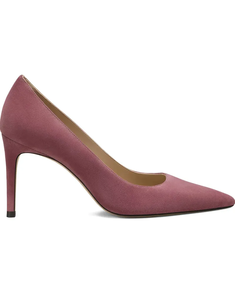 Stuart Weitzman Stuart Power Pumps aus Wildleder 85mm - Rosa Rosa