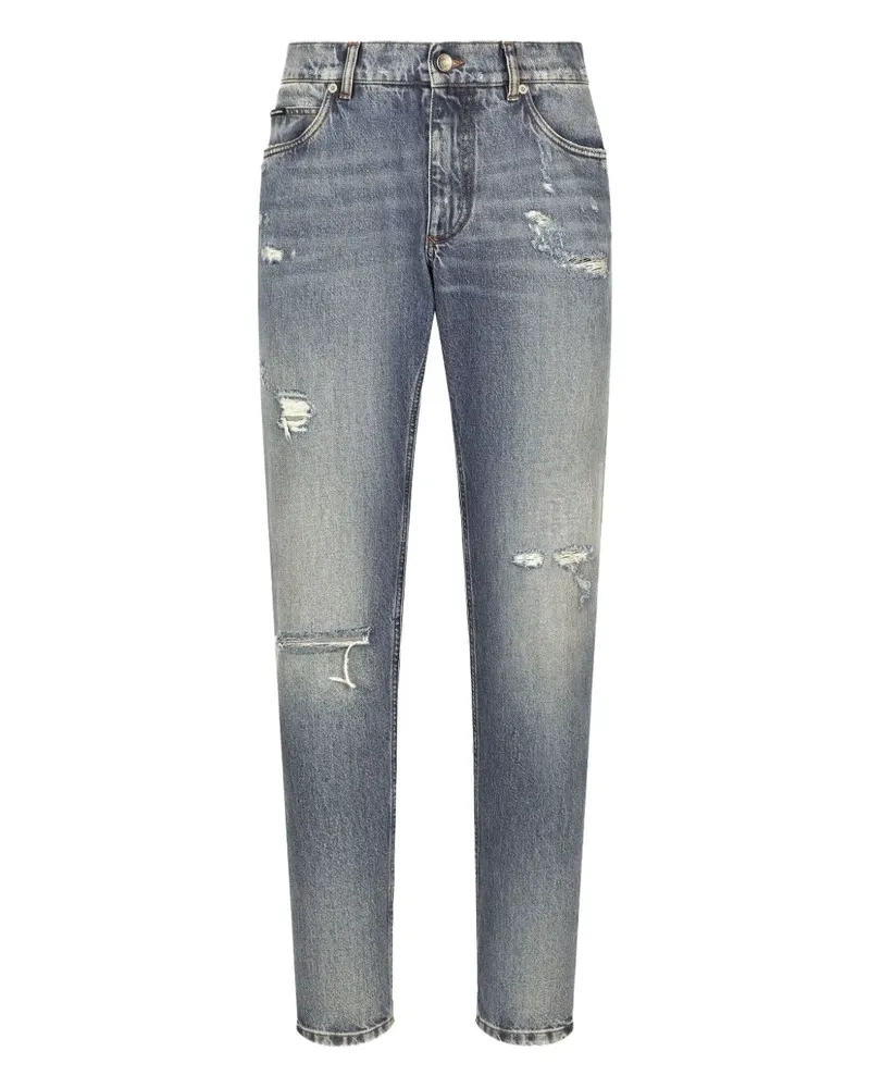 Dolce & Gabbana Jeans im Distressed-Look - Blau Blau