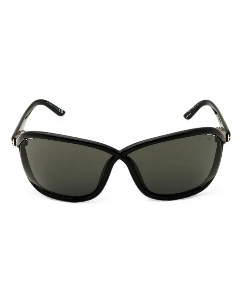 Tom Ford Sonnenbrille mit überkreuzten Stegen - Schwarz Schwarz
