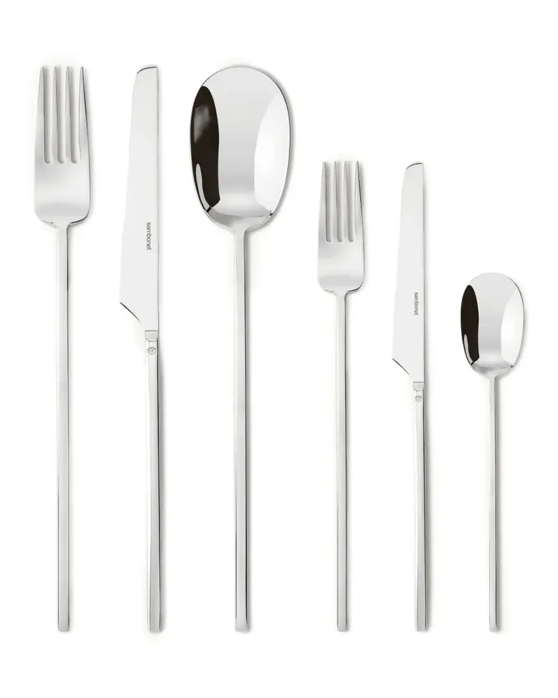 Sambonet 6-teiliges Besteck-Set aus Edelstahl - Silber Silber