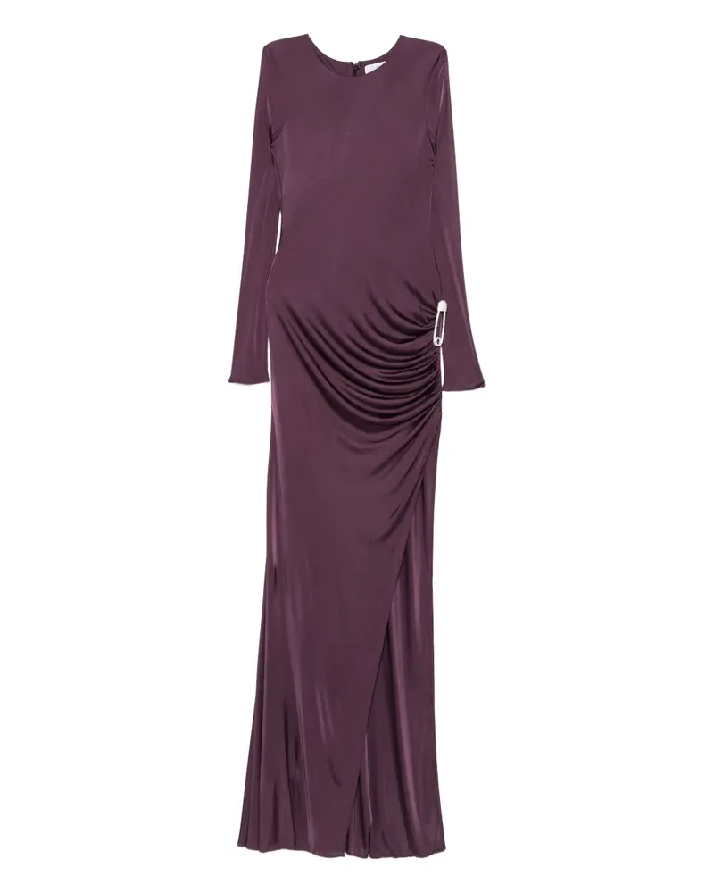 Giuseppe di Morabito Drapiertes Abendkleid mit Schmucksteinen - Violett Violett
