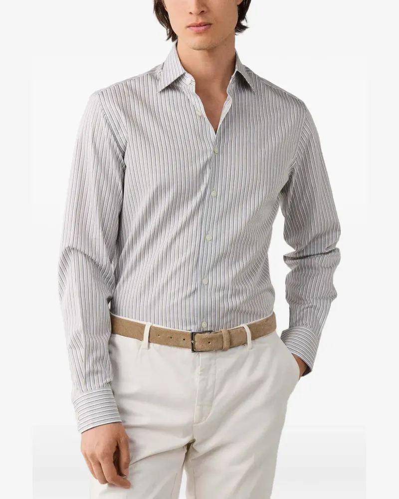 Hackett Trio Stripe Hemd - Grau Grau