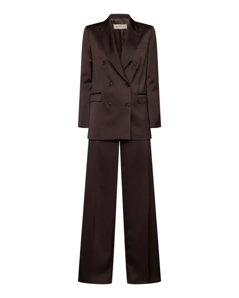 Blanca double-breasted satin-finish suit - Braun Braun