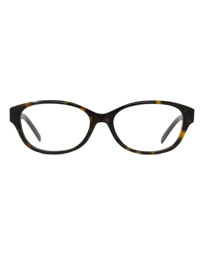 Givenchy tortoiseshell-effect oval-frame glasses - Braun Braun