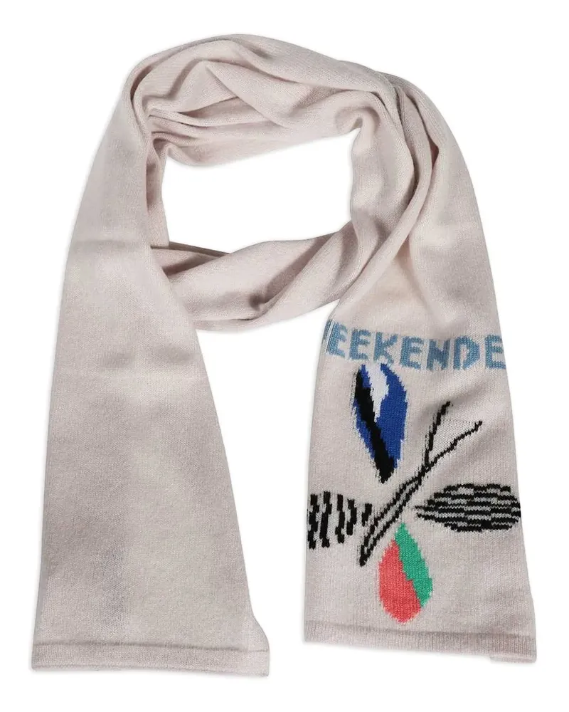 Max Mara logo-embellishment scarf - Nude Nude