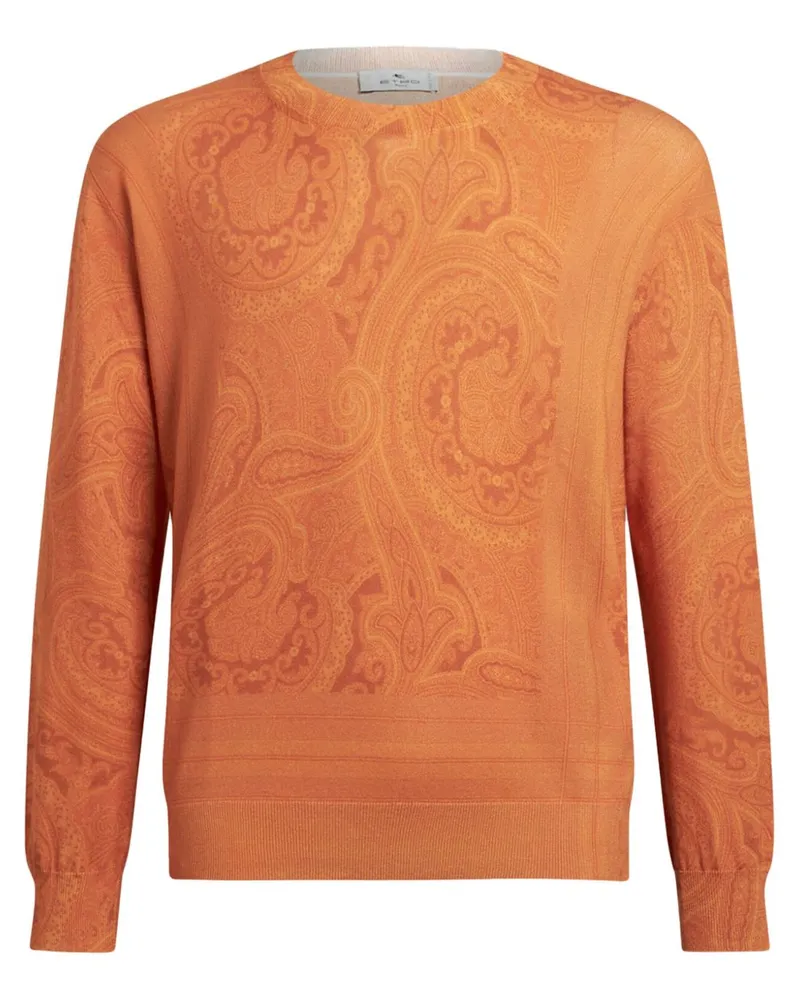 Etro Paisley-Pullover aus Seiden-Kaschmirgemisch - Orange Orange