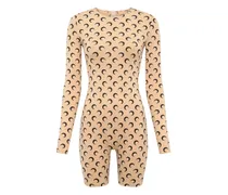 Kurzer Recycled Moon Catsuit aus Jersey - Nude