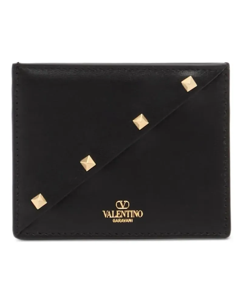 Valentino Garavani Rockstud Wispy Kartenetui aus Kalbsleder - Schwarz Schwarz