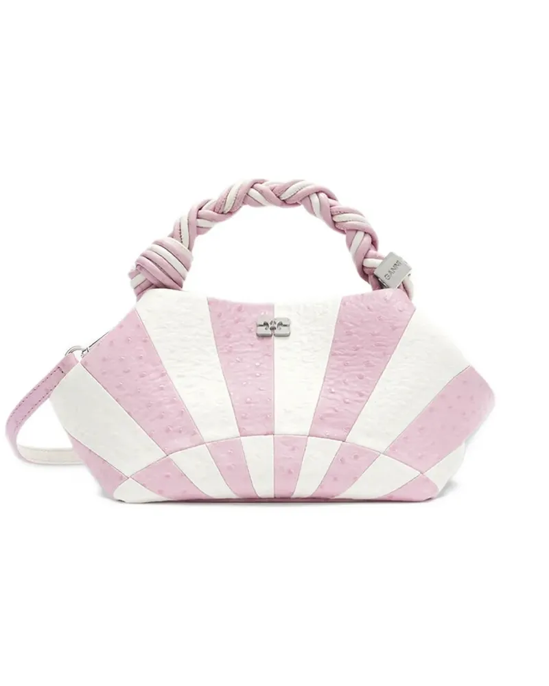 Ganni Gestreifte Bou Schultertasche - Rosa Rosa