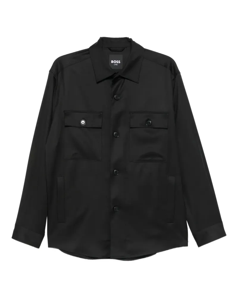 HUGO BOSS Jacke mit Klappentasche - Schwarz Schwarz