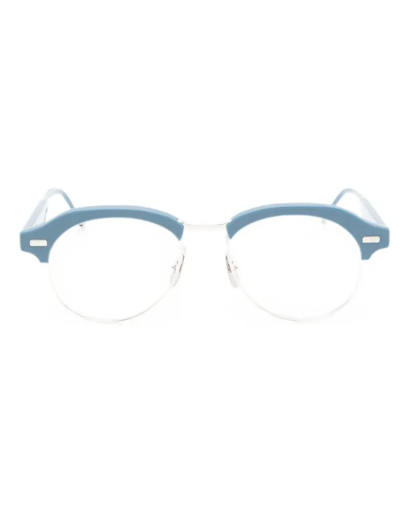 Thom Browne Sonnenbrille mit rundem Gestell - Blau Blau