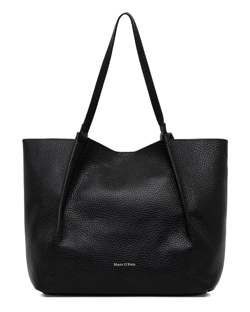 Marc O'Polo medium pebbled tote bag - Schwarz Schwarz