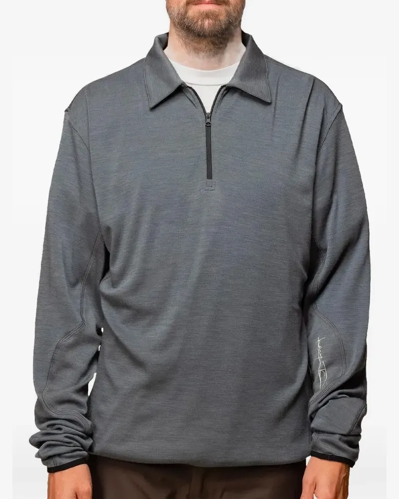 GR10K Incognito half-zip longsleeve T-shirt - Grau Grau