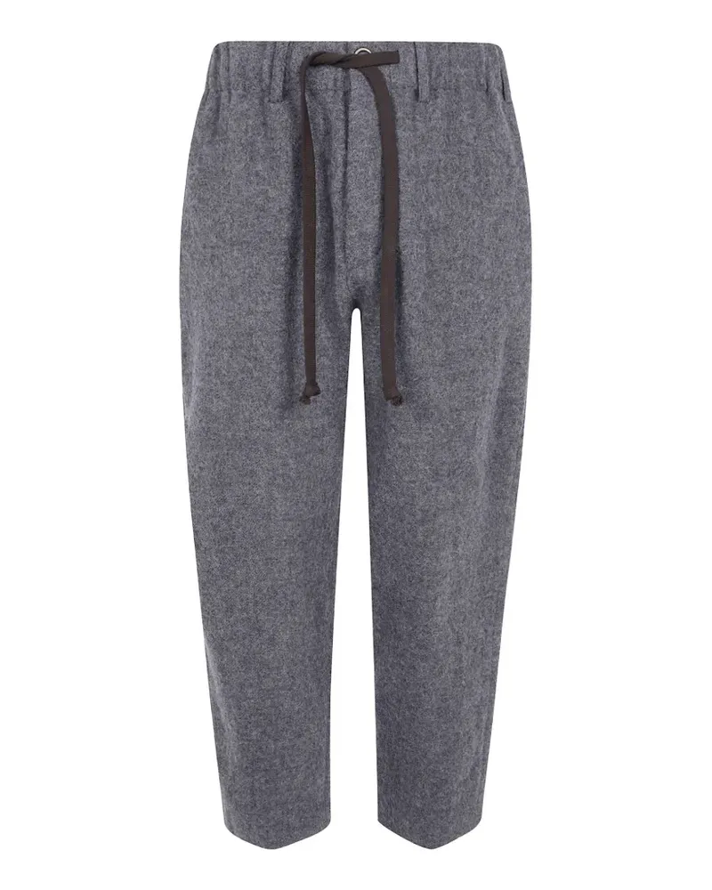 Uma Wang Wide-Leg-Hose mit Kordelzug - Grau Grau