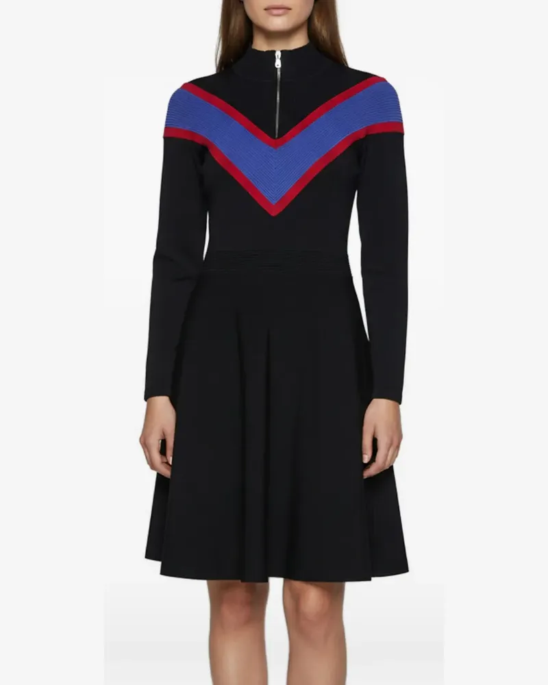 Sandro rib-knit mock-neck mini dress - Schwarz Schwarz