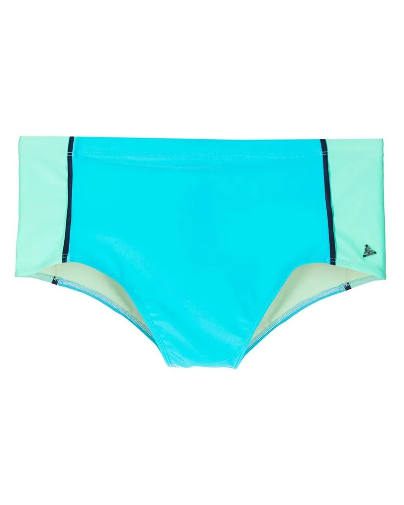 Amir Slama Paspelierte Badeshorts mit Einsätzen - Blau Blau