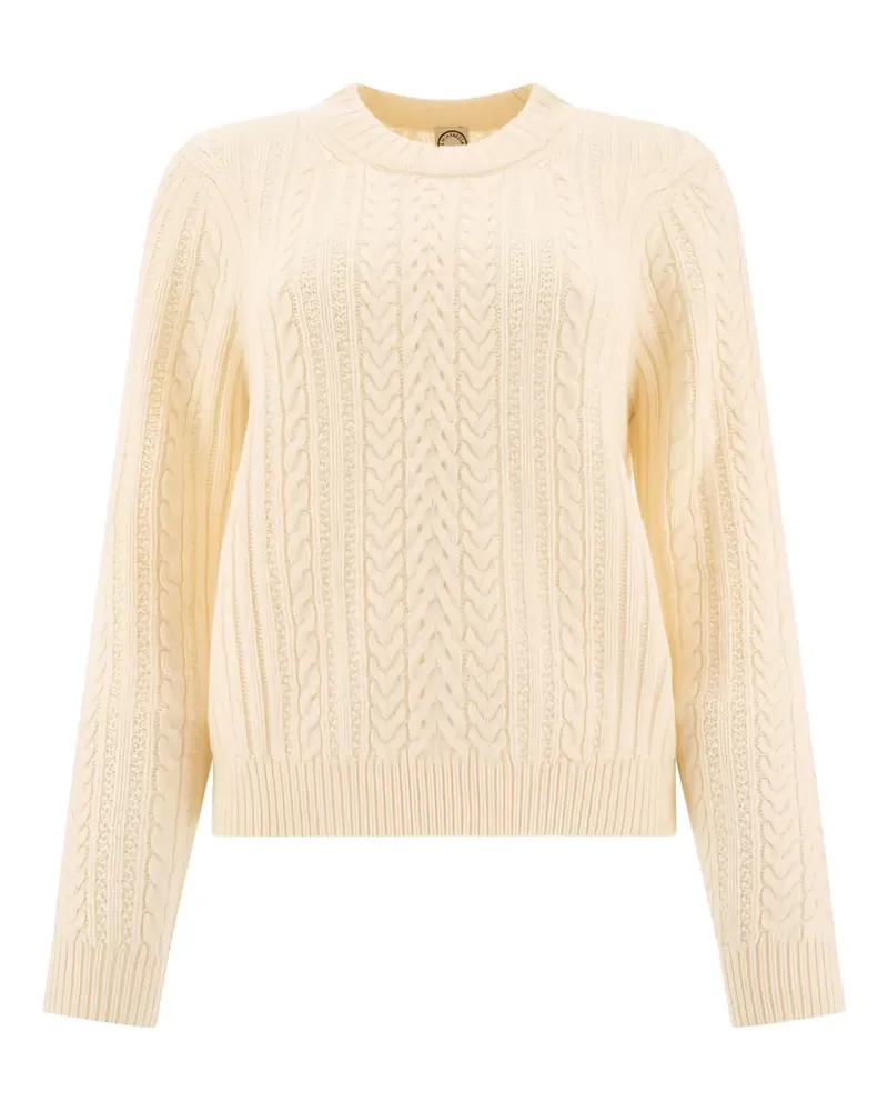 Inès de la Fressange Gerippter Pullover mit Zopfmuster - Nude Nude