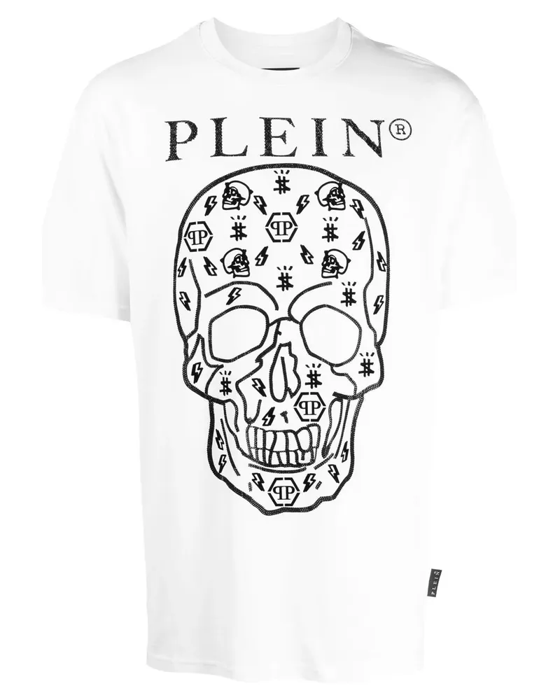 Philipp Plein T-Shirt mit Totenkopf-Print - Weiß Weiß