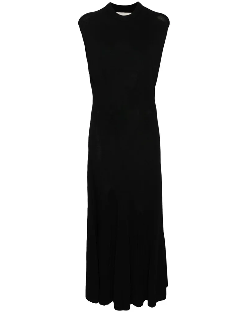 AERON Geripptes Gulf Maxikleid - Schwarz Schwarz