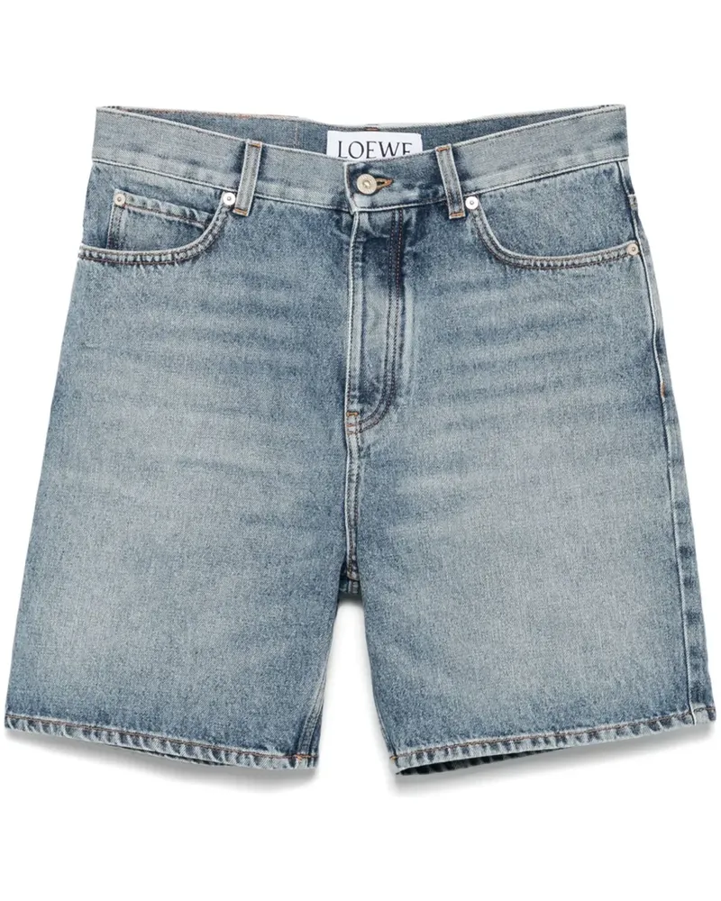 Loewe Jeans-Shorts mit Logo-Patch - Blau Blau