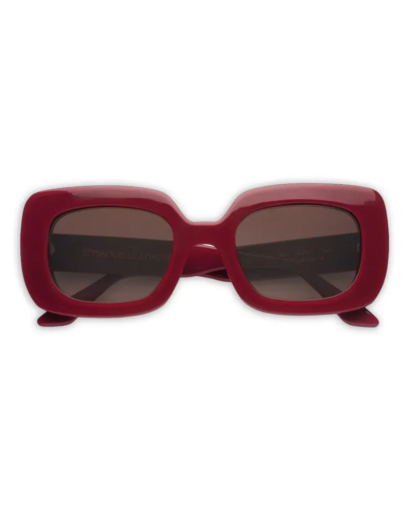 Emmanuelle Khanh Pamela rectangle-frame sunglasses - Rot Rot