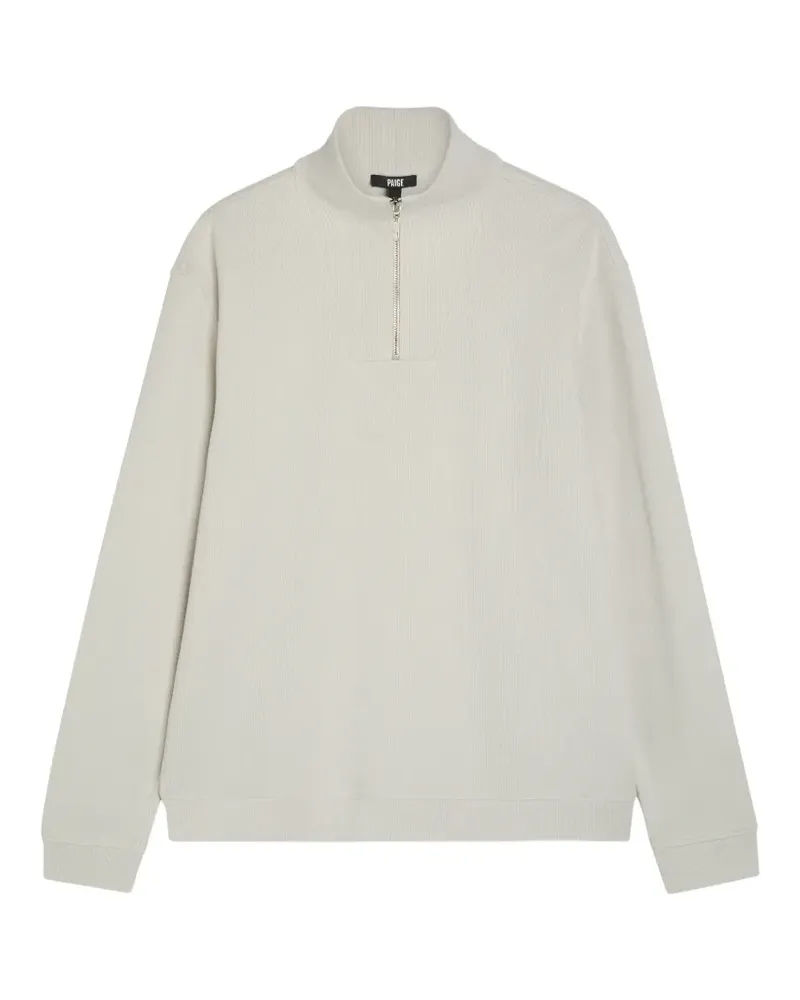 Paige Orion zip textured sweatshirt - Grau Grau