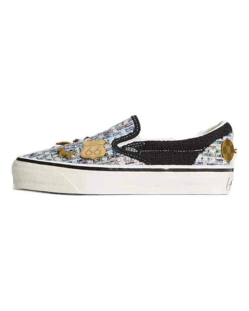 Vans Classic Premium charm-embellished tweed slip-on sneakers - Schwarz Schwarz