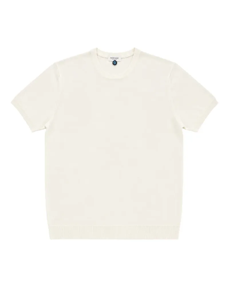Heritage crew-neck short-sleeve T-shirt - Nude Nude