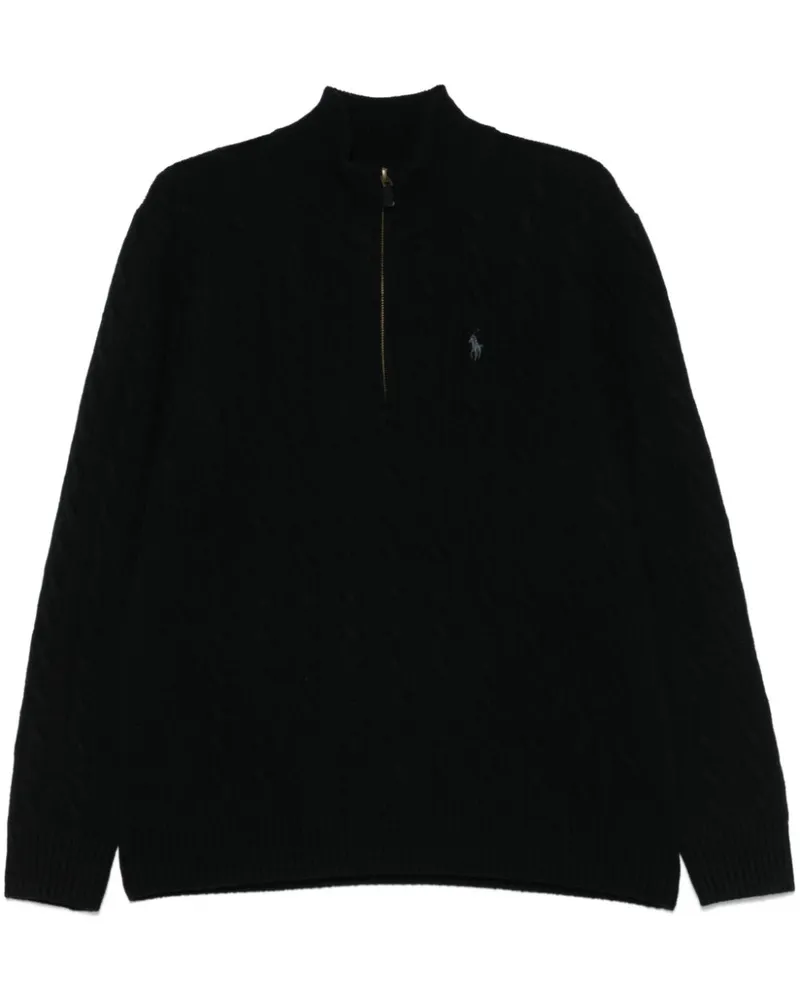 Ralph Lauren Pullover mit Zopfmuster - Schwarz Schwarz