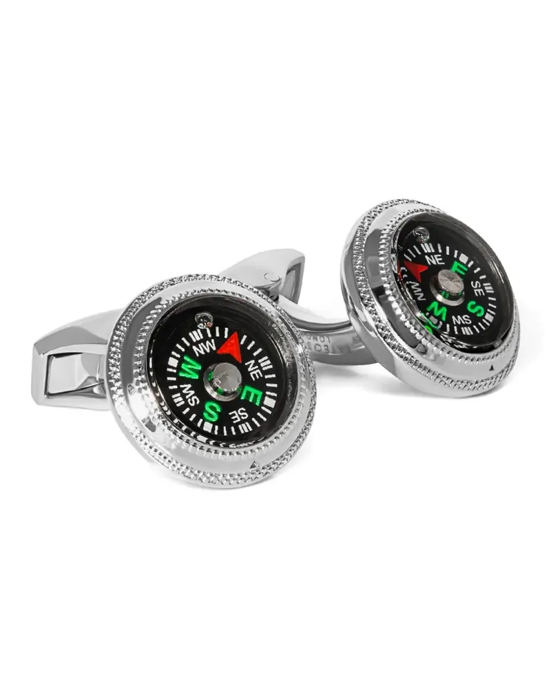 Tateossian Compass cufflinks - Silber Silber