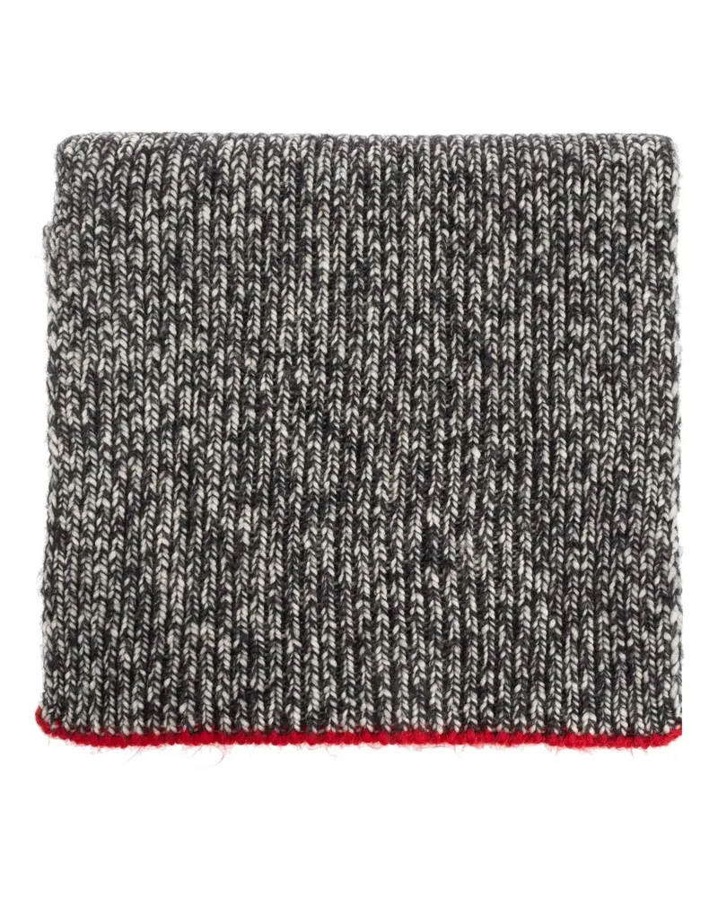 Isabel Marant Schal mit Kontrastborten - Grau Grau
