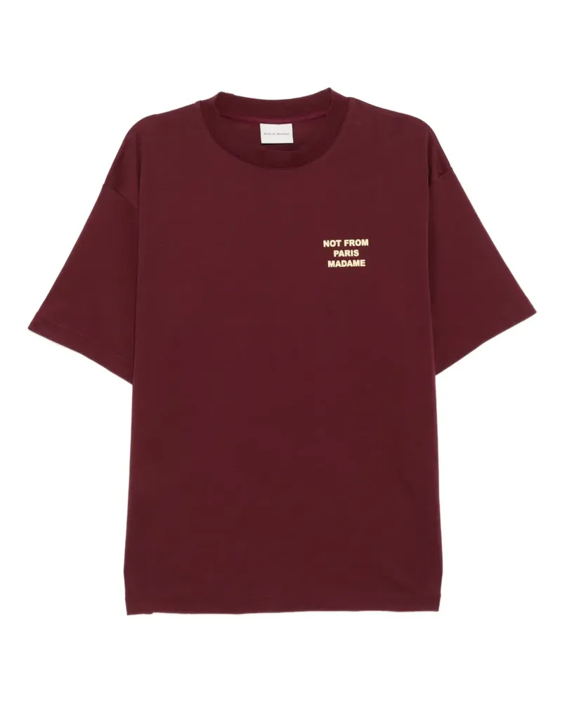 Drôle de Monsieur T-Shirt mit Slogan - Rot Rot