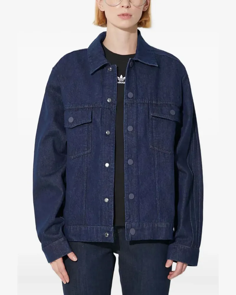 adidas Jeansjacke mit Einsätzen - Blau Blau