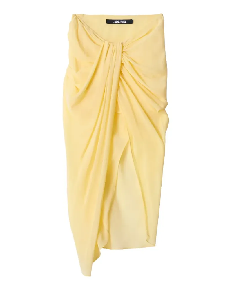 Jacquemus draped asymmetric skirt - Gelb Gelb