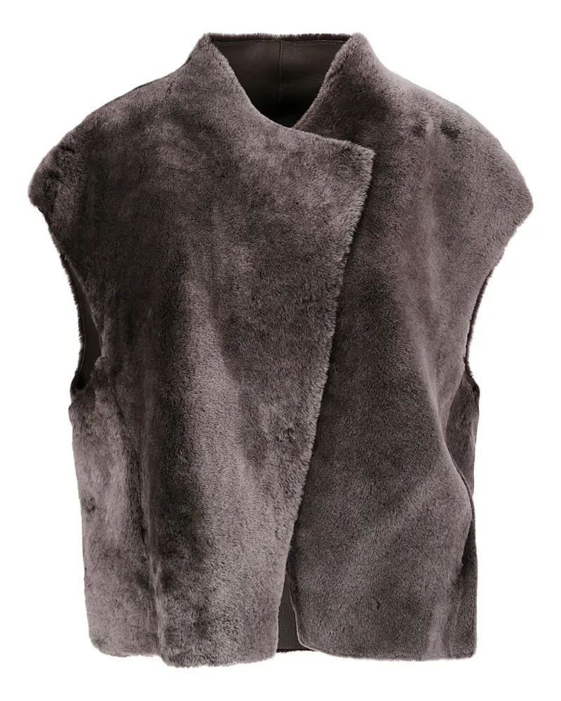 DESA Weste aus Faux Shearling - Braun Braun