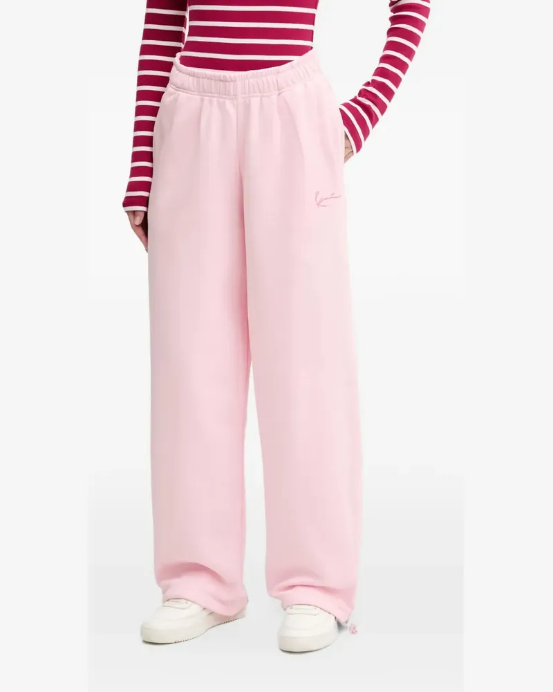 Karl Kani logo-embroidered drawstring track pants - Rosa Rosa