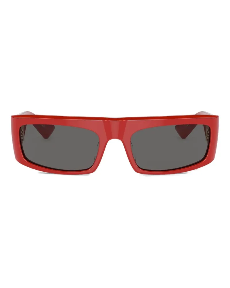 Oliver Peoples Sonnenbrille mit eckigem Gestell - Rot Rot