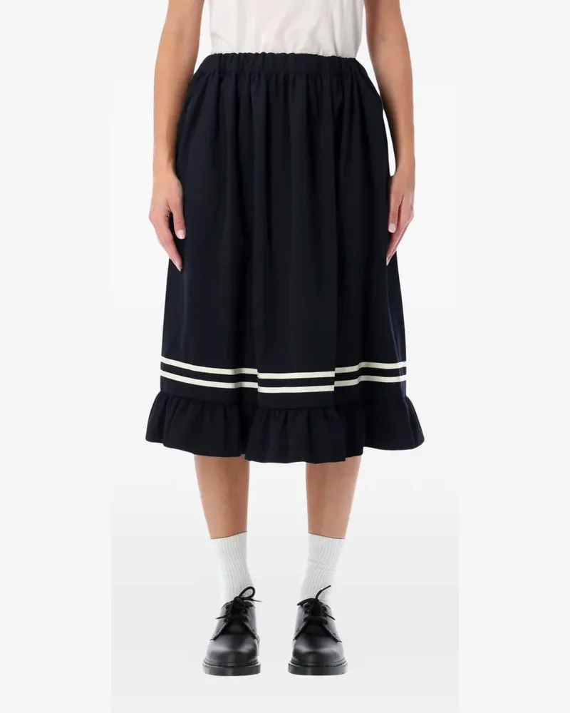 Comme des Garçons ruffled wool midi skirt - Blau Blau
