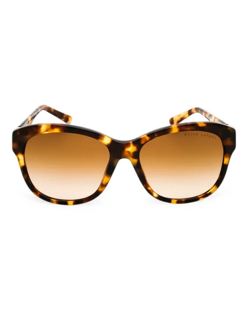 Ralph Lauren Ovale Sonnenbrille in Schildpattoptik - Braun Braun