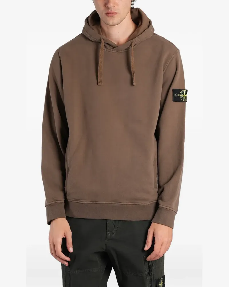 Stone Island 6100048 brushed organic cotton fleece sweatshirt - Braun Braun