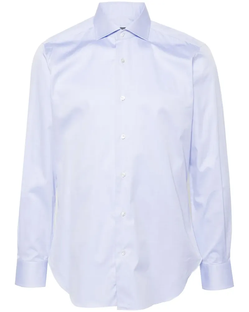 BARBA Langärmeliges Hemd - Blau Blau