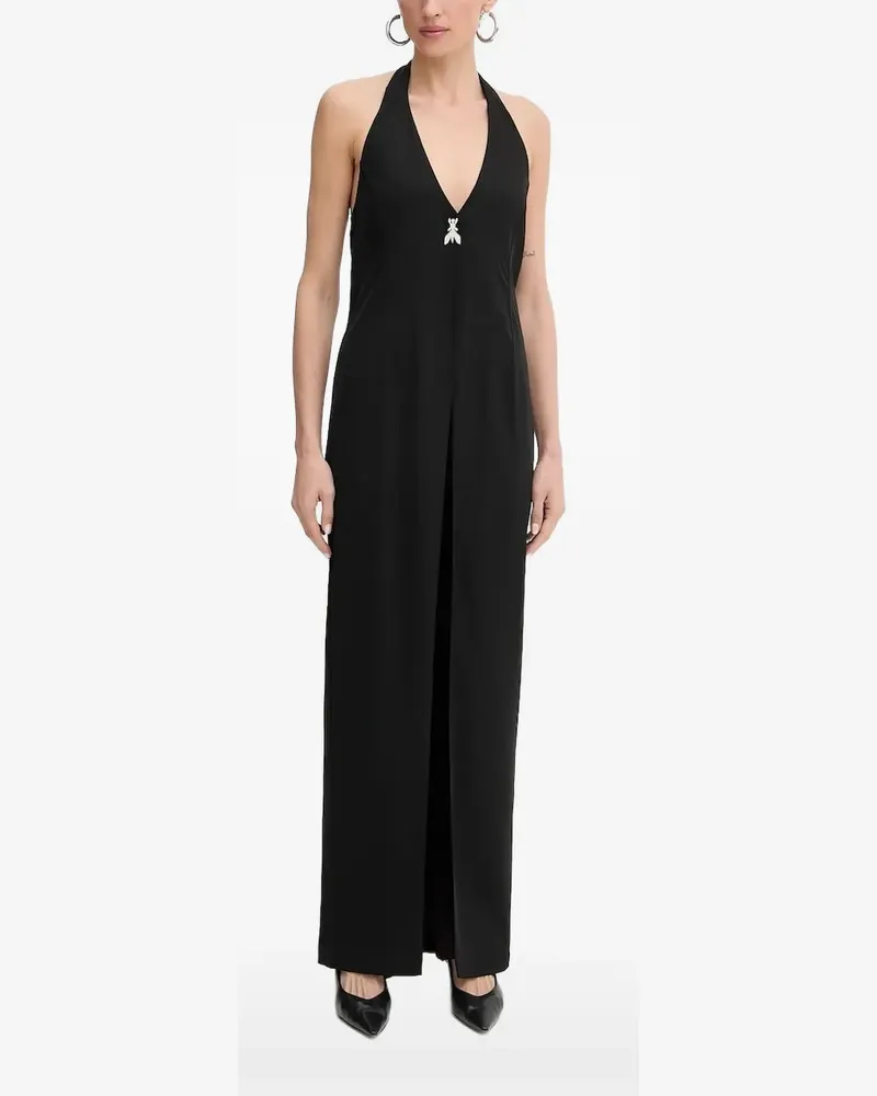 Patrizia Pepe Neckholder-Maxikleid mit Insektendetail - Schwarz Schwarz