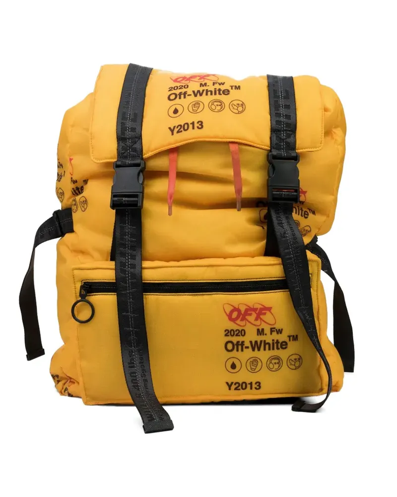 OFF-WHITE Rucksack mit Logo-Print - Gelb Gelb
