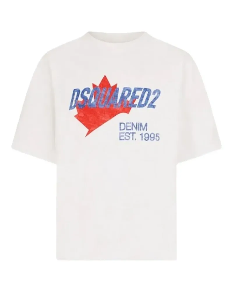 Dsquared2 Rider T-Shirt mit Logo-Print - Weiß Weiß