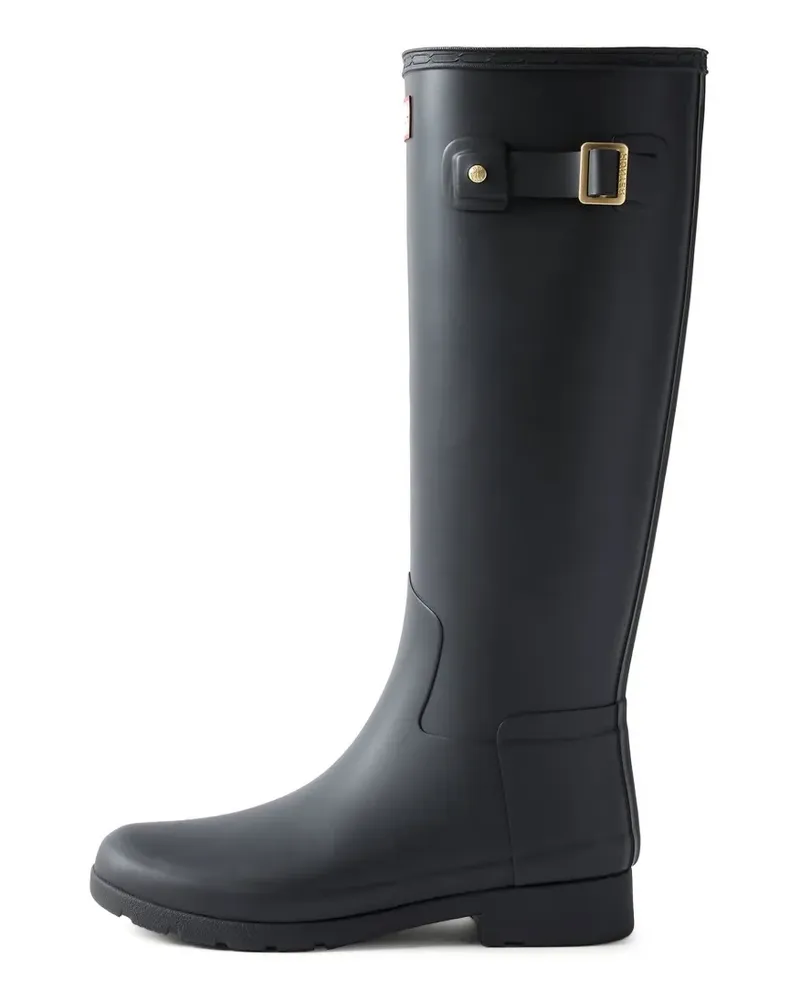 Hunter Refined Stiefel mit Goldbesatz - Schwarz Schwarz