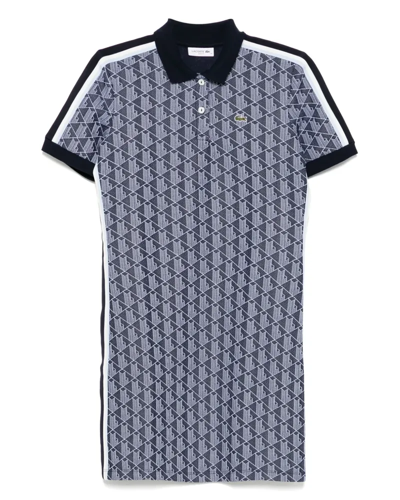 Lacoste Poloshirtkleid mit Monogramm - Blau Blau