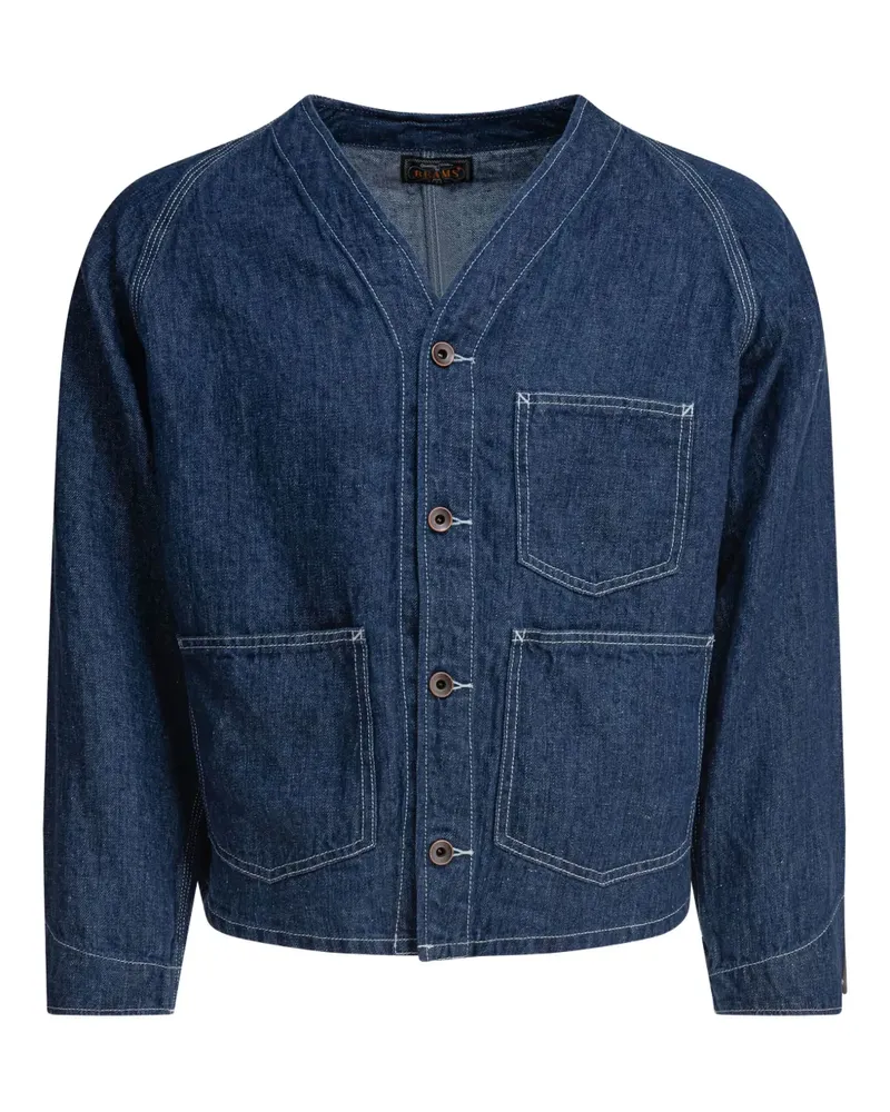 Beams Plus Jeansjacke mit Raglanärmeln - Blau Blau