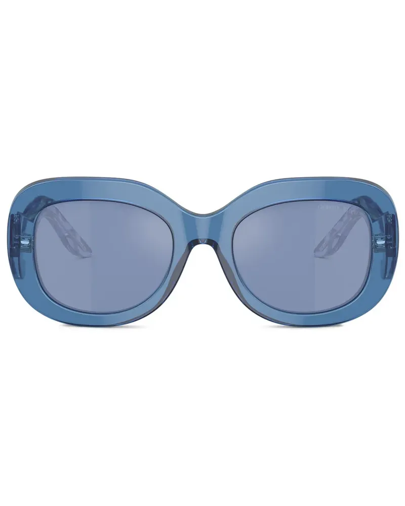 Giorgio Armani Sonnenbrille mit geometrischem Gestell - Blau Blau