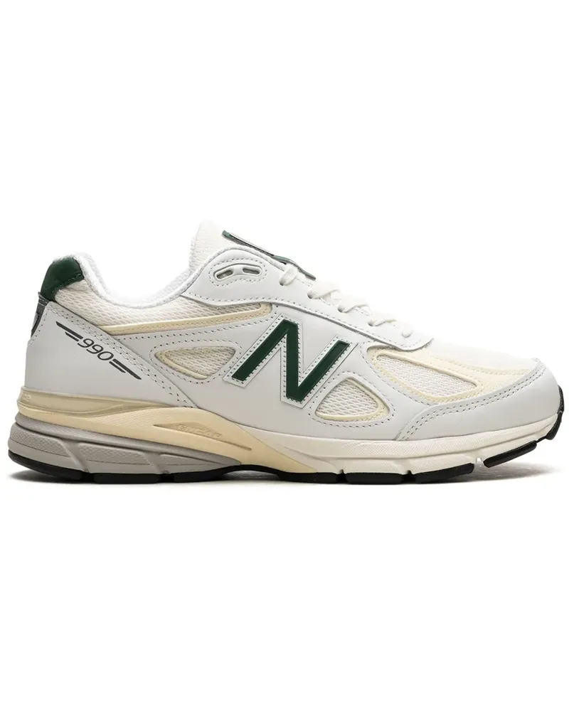 New Balance x Teddy Santis 990V4 Made in USA White Green Sneakers - Weiß Weiß